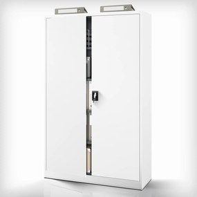 Fém iratszekrény JAN II, 1150 x 185 x 400 mm, fehér