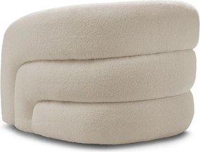 Bézs forgó buklé fotel Elina – Bobochic Paris