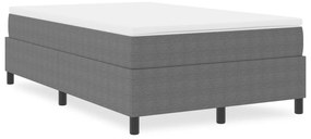 Boxspring Ágy Világosszürke 120x200 cm Bársonyszövet