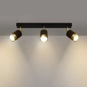 Sollux SL.1071 - Spotlámpa NERO 3xGU10/40W/230V fekete/arany
