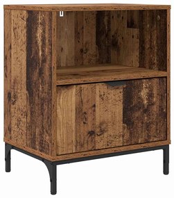 Éjjeli asztal fiókkal Régi fa 49 x 36 x 61 cm Faanyag