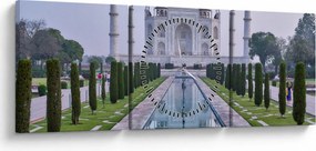 Kép - Taj Mahal napkeltekor (órával) (90x30 cm)