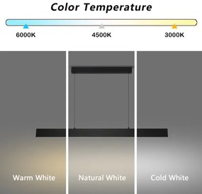 Brilagi - LED Dimmelhető csillár zsinóron SLIMLINE LED/40W/230V 3000-6000K fekete + távirányító