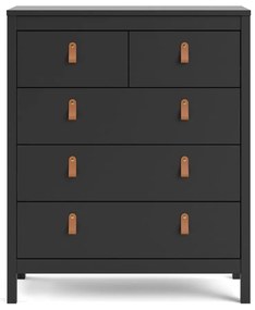 Fekete magas komód 82x99 cm Madrid – Tvilum