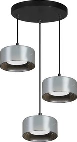 Brilagi - Kábelen függesztett csillár AURA LUX 3xGX53/30W/230V fekete/füstszínű