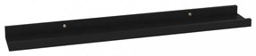 4 db fekete fali polc 60 x 9 x 3 cm