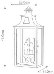 Elstead KENDAL - Kültéri fali lámpa KENDAL 2xE14/60W/230V IP44