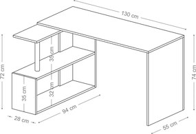 Gelincik White íróasztal