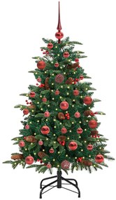 Mű karácsonyfa 150 LED-del Zöld 120 cm PVC és Fém és Műanyag