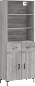 vidaXL szürke sonoma szerelt fa magasszekrény 69,5 x 34 x 180 cm