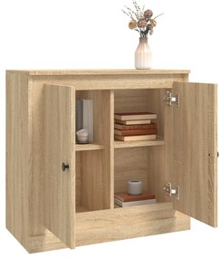 sonoma tölgy színű szerelt fa tálalószekrény 70x35,5x67,5 cm