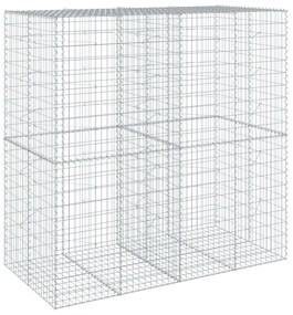 horganyzott vas gabion kosár fedéllel 200 x 100 x 200 cm