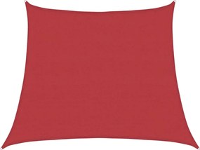 vidaXL piros HDPE napvitorla 160 g/m² 3/4 x 3 m