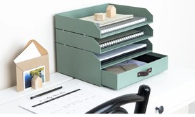Zöld karton fiókos-dokumentumokhoz rendszerező Walter Canvas Paper Laminate – Bigso