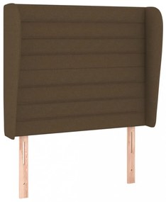 sötétbarna szövet fejtámla szárnyakkal 83 x 23 x 118/128 cm