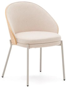 Krémszínű-natúr színű étkezőszék Eamy – Kave Home