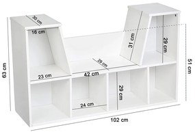 Tárolópolc ülőhellyel, párnával
