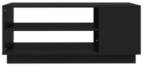 Fekete szerelt fa dohányzóasztal 102x55x43 cm