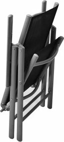 GARTHEN Kerti szék összecsukható 6 db fekete