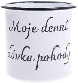 Emaille mug "My daily dose of well-being", 1 l