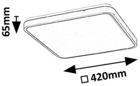 Rabalux 71433 - LED Fürdőszobai mennyezeti lámpa ALENZO LED/36W/230V IP44 fekete