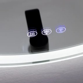 Brilagi- LED RGBW dimmelhető, beépített páramentesítő fűtéssel, háttérvilágítású tükör AVA PRO LED/18W/230V átmérő 60 cm IP44