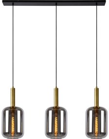 Lucide 45494/03/65 - Csillár zsinóron JOANET 3xE27/40W/230V fekete