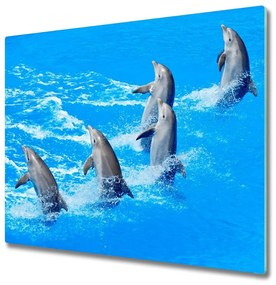 Üveg vágódeszka delfinek 60x52 cm
