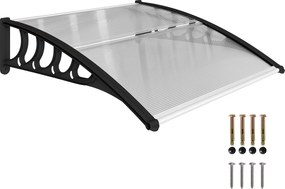 Outsunny Ferde Típusú Napernyő Elülső Ajtóra 103 x 96,5 x 27 cm UV Védelemmel, Esővédő, Napvédő Kültéri Alumínium Átlátszó | Aosom