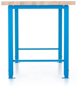 Állítható magasságú műhelyasztal Basic, 220 x 80 cm, kék - ral 5012