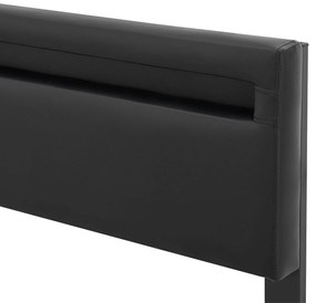 Deuba Kárpitozott ágy Lyon 140 x 200 cm - fekete