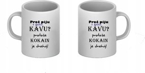 Bögre „Miért iszom kávét a munkahelyemen” felirattal 450 ml