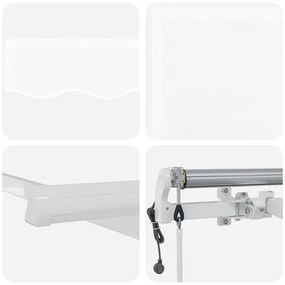 Automatikus Behúzható Napellenző Fehér 500x300 cm