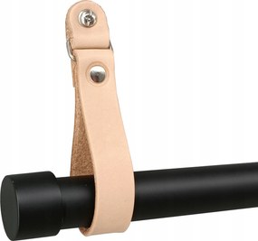 Függönykarnis 25 mm Fekete 160 cm tartó Bőr natural 2