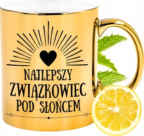 Arany csillogó bögre szakszervezeti ajándék fényképes nyomtatással