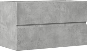vidaXL betonszürke szerelt fa mosdószekrény 90 x 38,5 x 45 cm