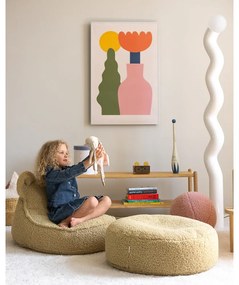 Zöld buklé gyerek babzsákfotel Round – Wigiwama