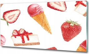 Fotó kép fotó edzett üveg Fagylalt 100x70