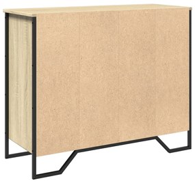 sonoma tölgy színű szerelt fa tálalószekrény 91x35,5x74,5 cm
