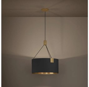 Eglo 39964 - Csillár zsinóron TORTOLA 3xE27/40W/230V fekete/arany