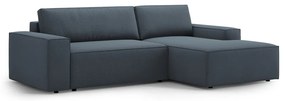 Kék kinyitható sarokkanapé (jobb oldali) Jodie – Micadoni Home