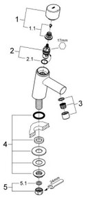 GROHE 32207001 - CONCETTO XS álló csaptelep, fényes króm