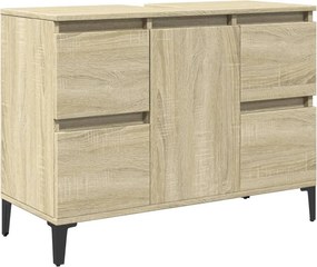 vidaXL sonoma tölgy színű szerelt fa mosdószekrény 80 x 33 x 60 cm