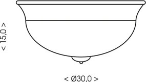 Brilagi - FRESCO mennyezeti lámpa 2xE27/40W/230V, átmérő 30 cm, arany