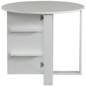 Összecsukható étkezőasztal Middle Shiny White