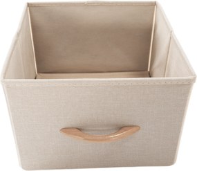Komód szövet fiókokkal, bézs/barna, HAZEL TYP 4