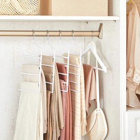 Csúszásmentes nadrágakasztók 4 db-os készlet, 32 x 35 x 0,5 cm, fehér