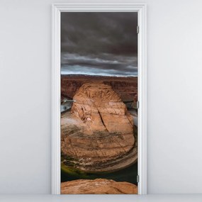Fotótapéta ajtóra - Tó a sziklán (95x205cm)