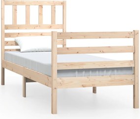 vidaXL tömör fa ágykeret 75 x 190 cm (Small Single)