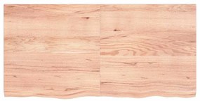 világosbarna kezelt tömör fa fürdőszobai pult 120x60x(2-4) cm